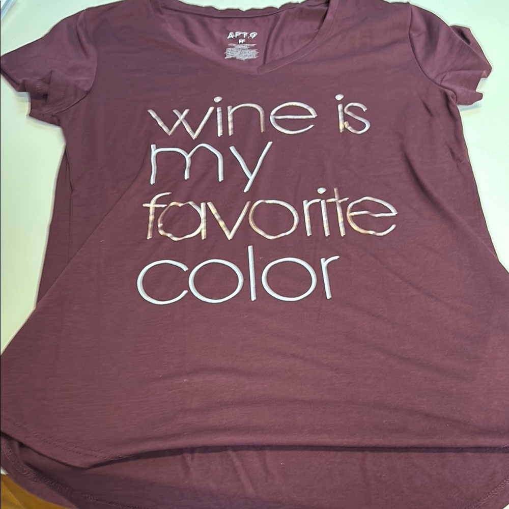 Apt. 9 Red Fitted Short Sleeve T-Shirt